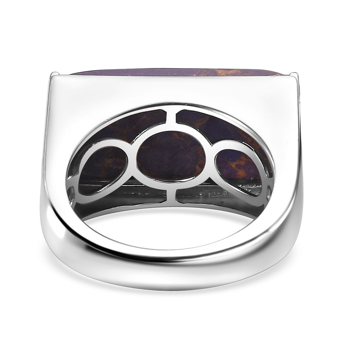 Karis Mojave Purple Turquoise 9.40 ctw Solitaire Ring in Platinum Bond (Size 7.0) image number 4