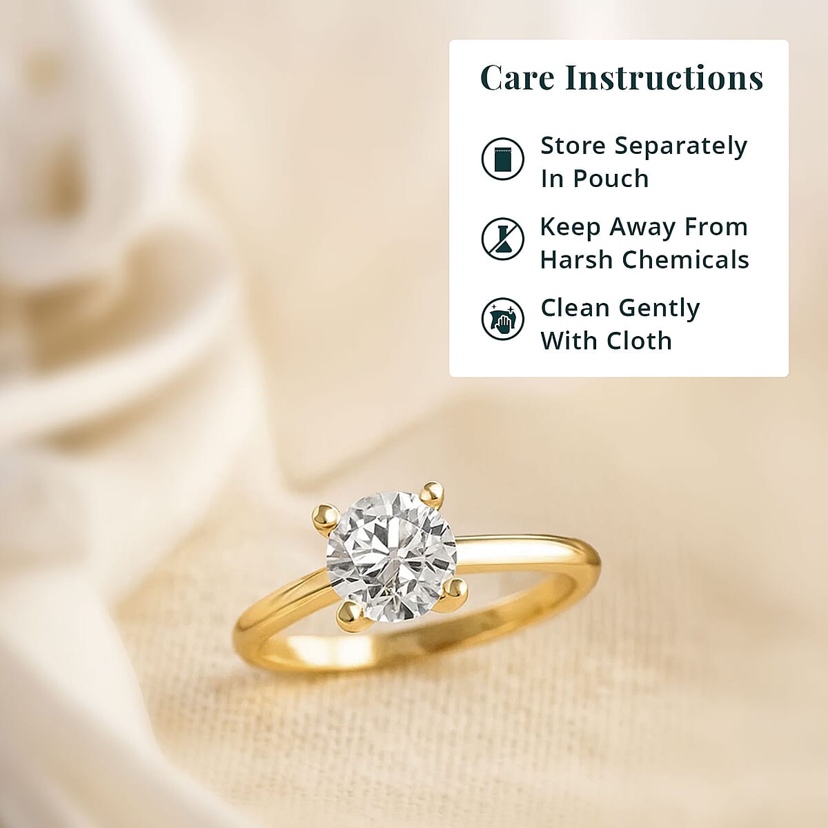 Diamond G-H I3 1.50 ctw Ring in 14K Yellow Gold (Size 6.0) image number 5