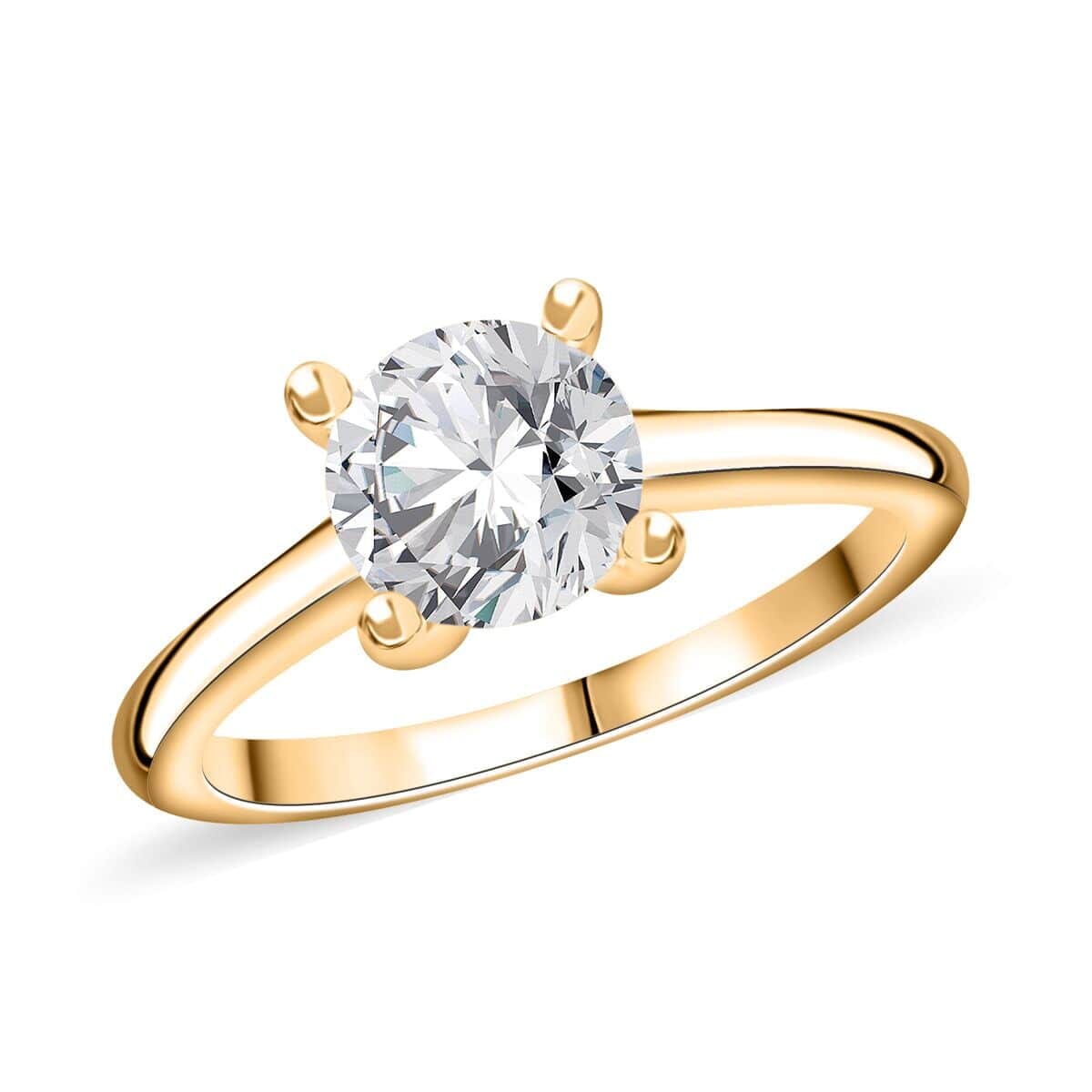 Diamond G-H I3 1.50 ctw Solitaire Ring in 14K Yellow Gold (Size 6.5) image number 0