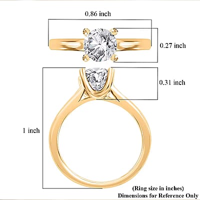 Diamond G-H I3 1.50 ctw Ring in 14K Yellow Gold (Size 8.5)