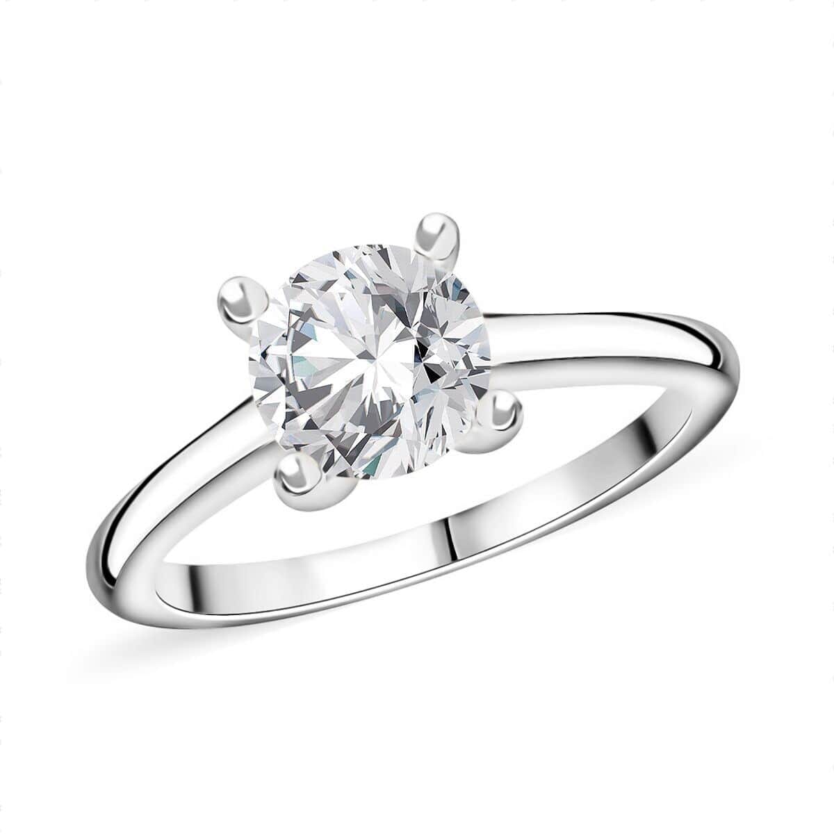 Diamond G-H I3 1.50 ctw Solitaire Ring in 14K White Gold (Size 6.5) image number 0