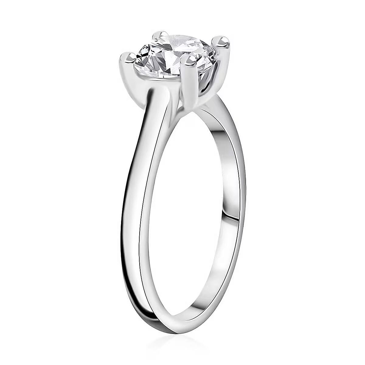 Diamond G-H I3 1.50 ctw Solitaire Ring in 14K White Gold (Size 6.5) image number 7