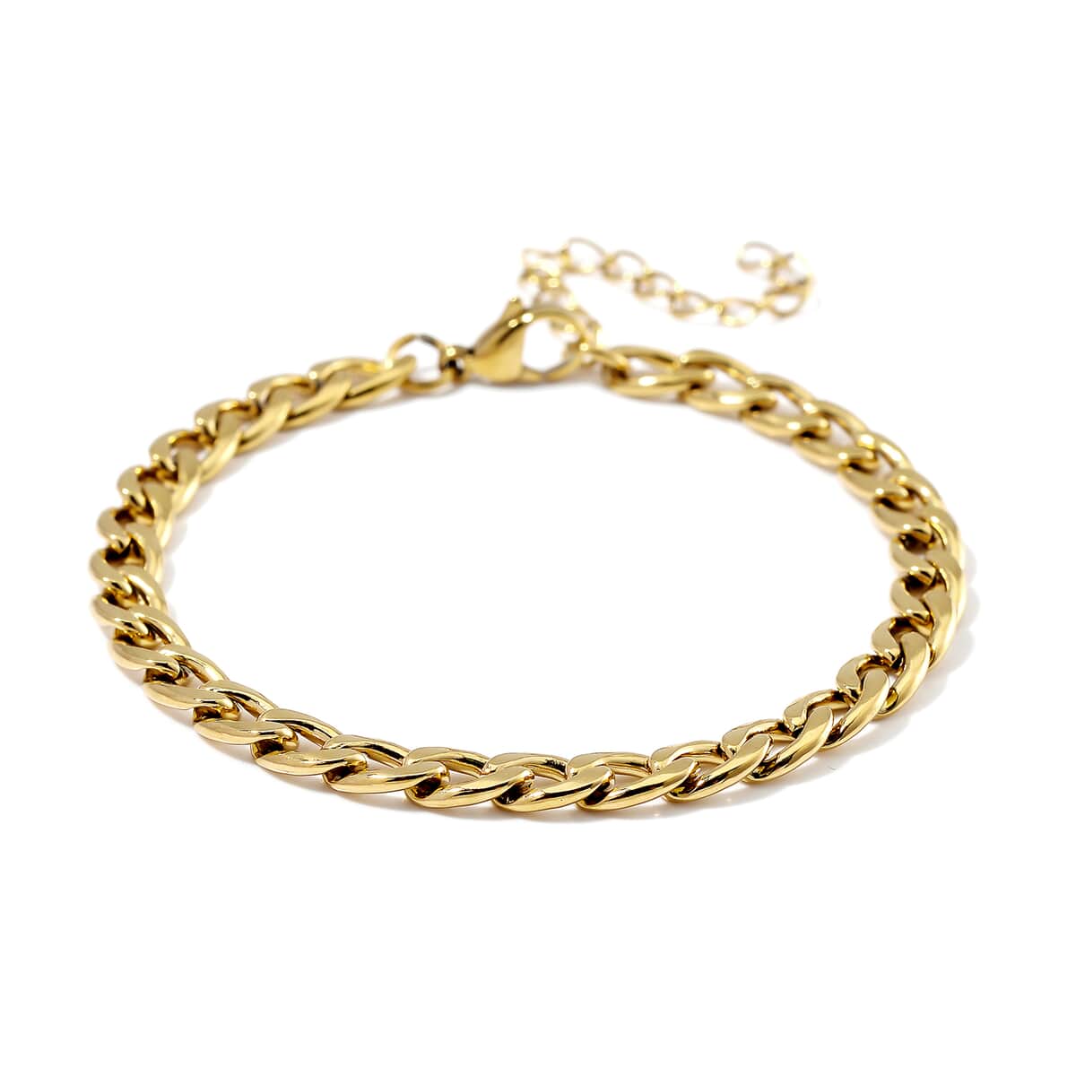 6mm Cuban Chain Bracelet in ION Plated YG Stainless Steel (7.00-9.00In) image number 2