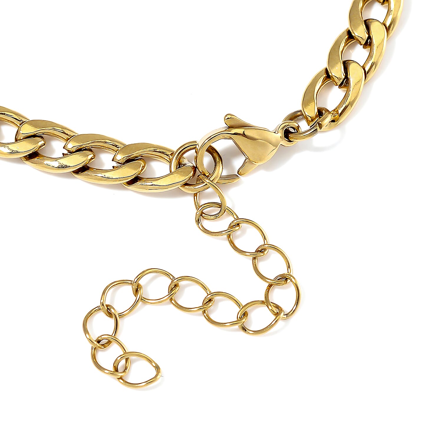 6mm Cuban Chain Bracelet in ION Plated YG Stainless Steel (7.00-9.00In)