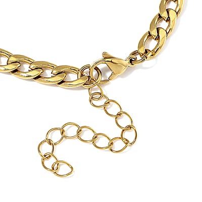 6mm Cuban Chain Bracelet in ION Plated YG Stainless Steel (7.00-9.00In)