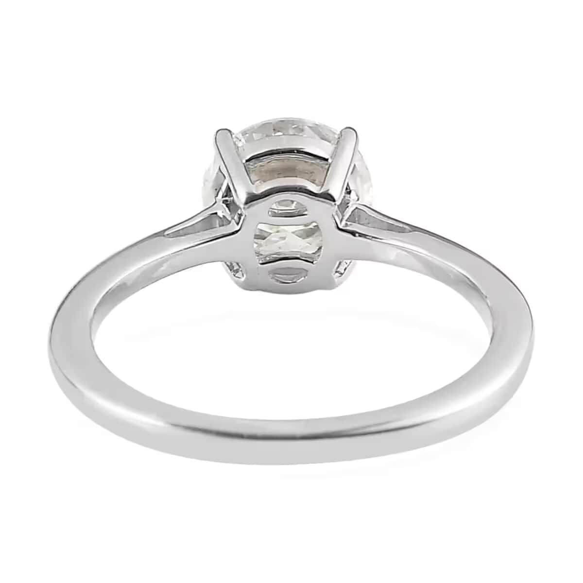 Moissanite 0.90 ctw Solitaire Ring in Rhodium Over Sterling Silver (Size 5.0) image number 5