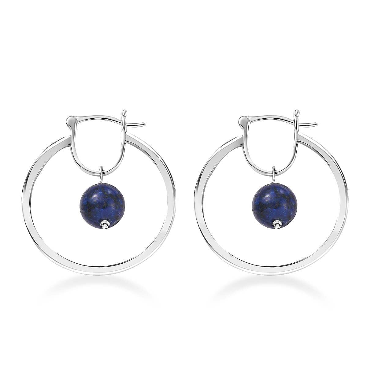 Karis Lapis Lazuli 8.00 ctw Earrings in Platinum Bond image number 3
