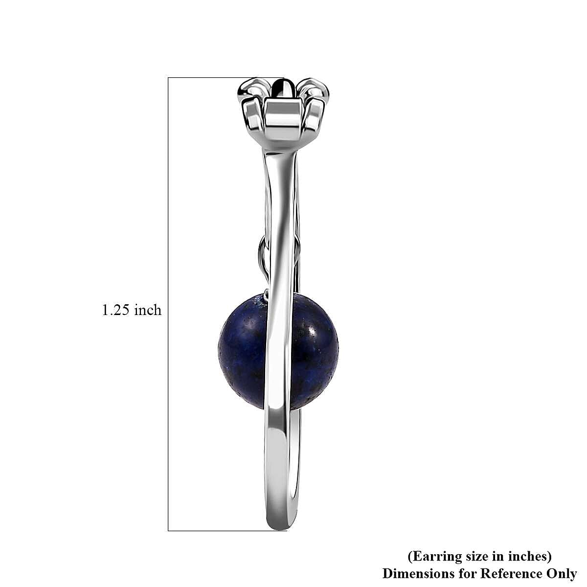 Karis Lapis Lazuli 8.00 ctw Earrings in Platinum Bond image number 4