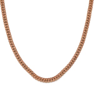 Champagne Color Austrian Crystal Necklace 18-20 Inches in Stainless Steel