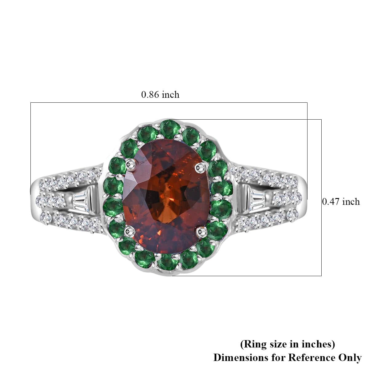 Sunset Zircon and Multi Gemstone 2.75 ctw Ocean Bloom Ring in Rhodium Over Sterling Silver (Size 7.0)  image number 4