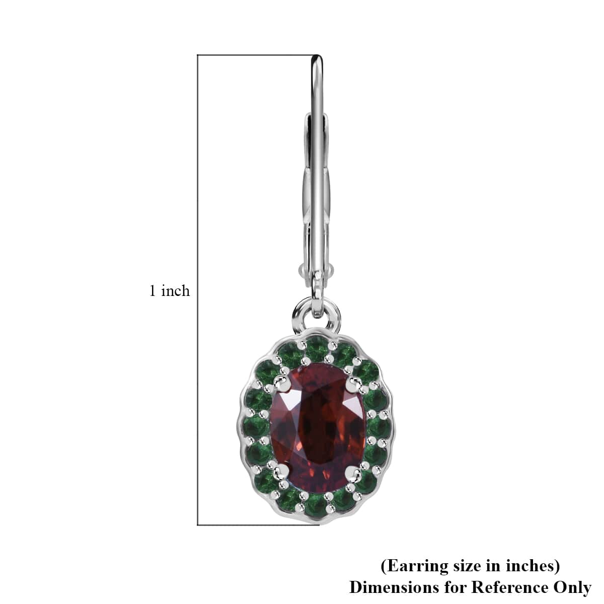 Sunset Zircon and Tsavorite Garnet 3.00 ctw Ocean Bloom Lever Back Earrings in Rhodium Over Sterling Silver image number 3