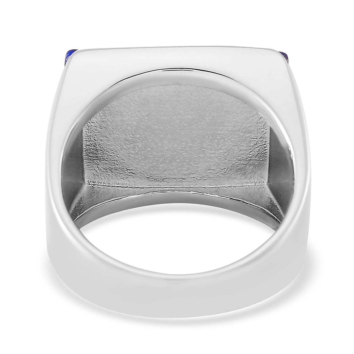 Lapis Lazuli 5.00 ctw Men's Ring in Stainless Steel (Size 9.0)  image number 4
