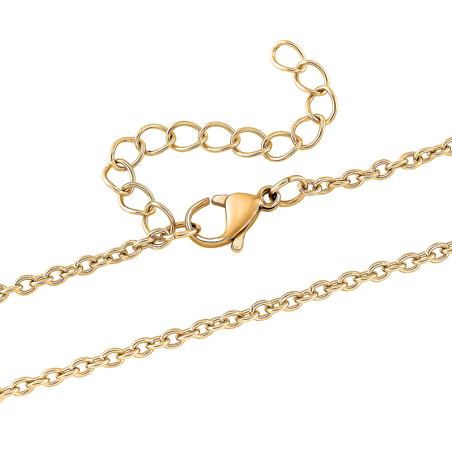 Yellow Tigers Eye 12.00 ctw Necklace 22-24 Inches in Stainless Steel