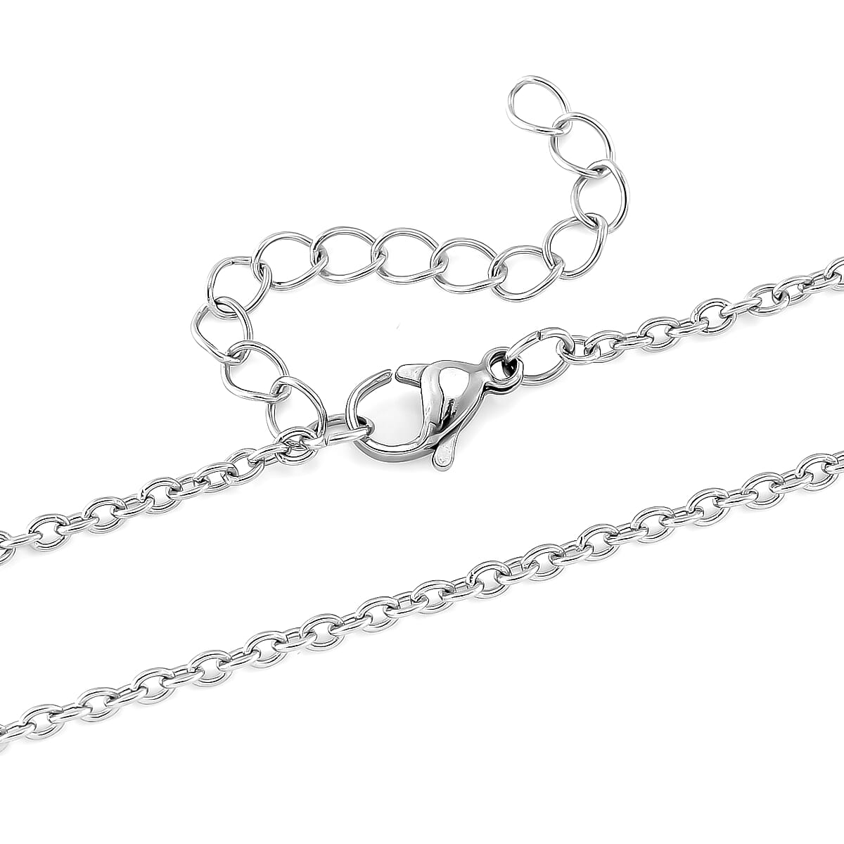 Lapis Lazuli 12.00 ctw Necklace 22-24 Inches in Stainless Steel  image number 5