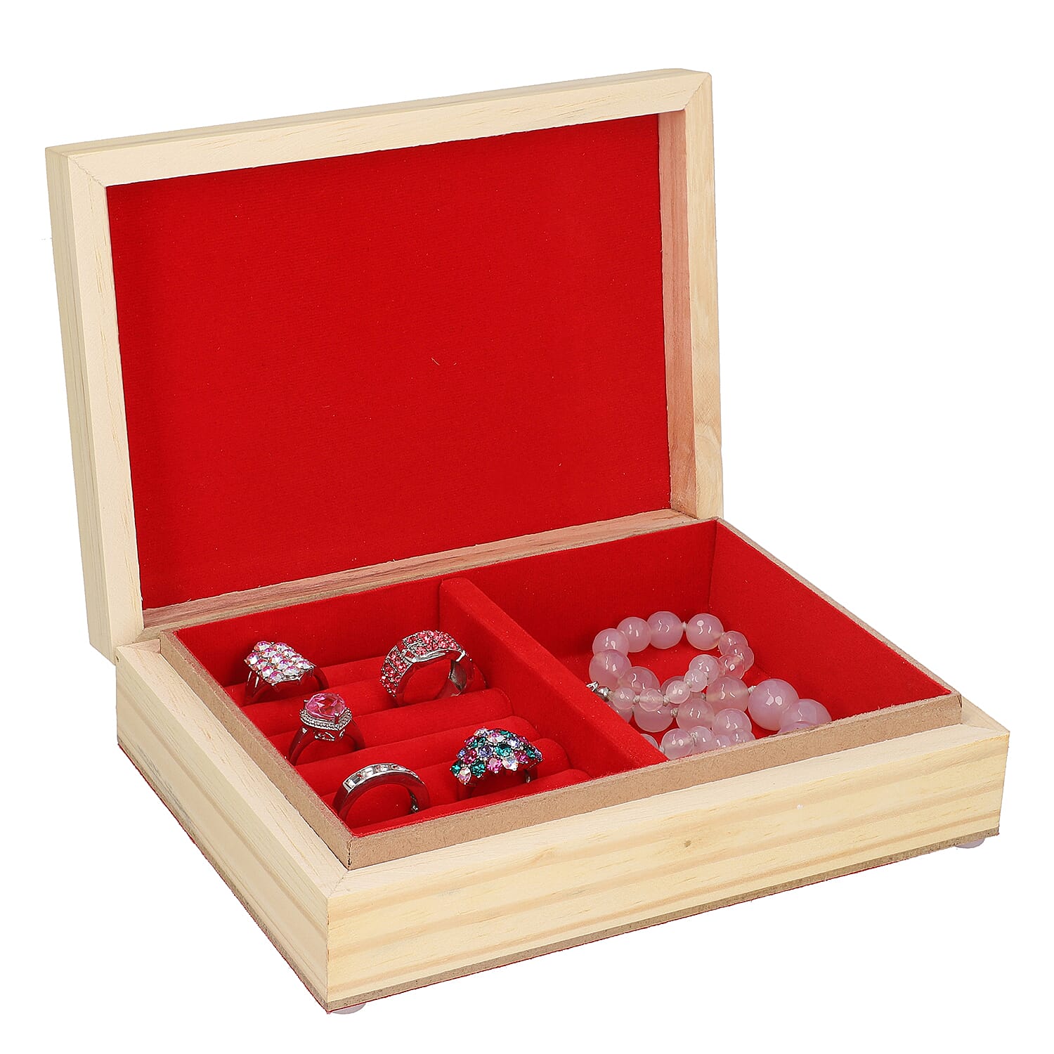 Multi Color Gemstone Eagle Painting Wooden Jewelry Box