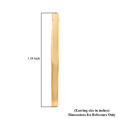 Ferrara Italian 14K Yellow Gold Diamond Cut Hoop Earrings 1.45 Grams