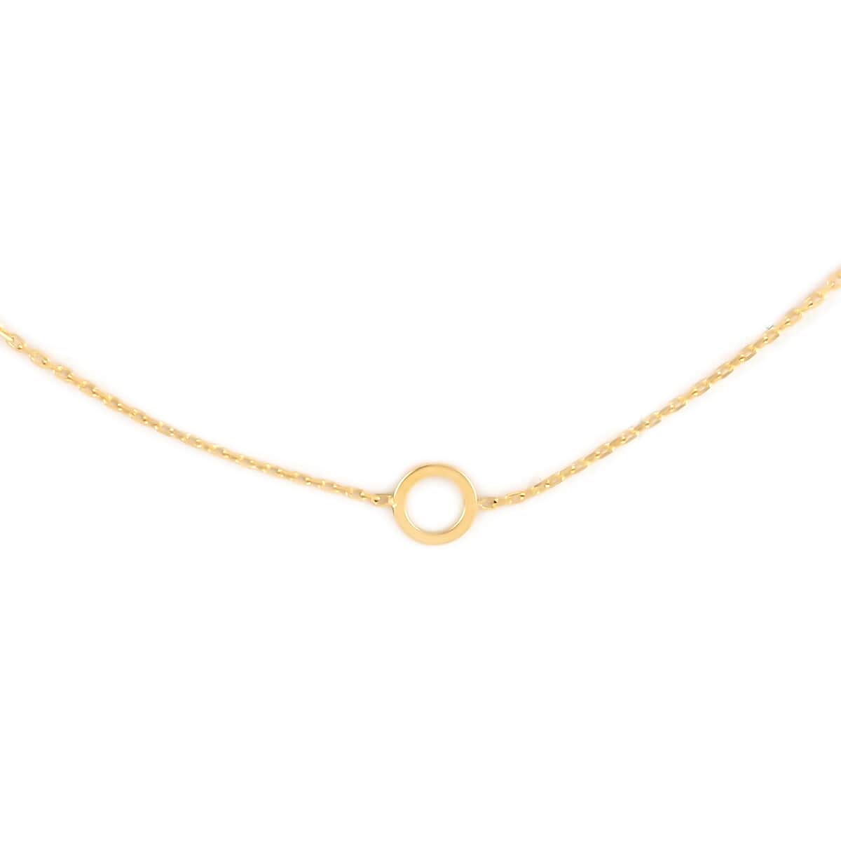 Jessica Exclusive Pick Maestro Gold Collection Italian 10K Yellow Gold 2mm Ring Station Necklace 18 Inches 1.25 Grams image number 2