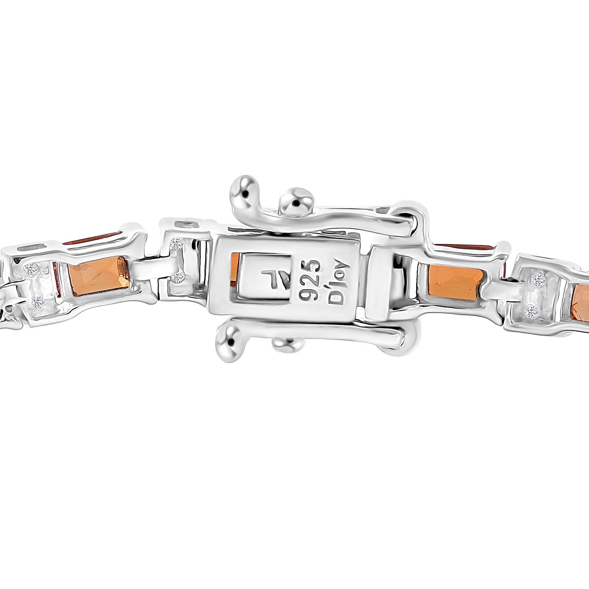 Multi Sapphire and Moissanite 9.50 ctw Rainbow Cascade Bracelet in Rhodium Over Sterling Silver (8.00 In) image number 2