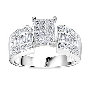 I3 Diamond 1.00 ctw Ring in 14K White Gold (Size 10.0) 5.15 Grams