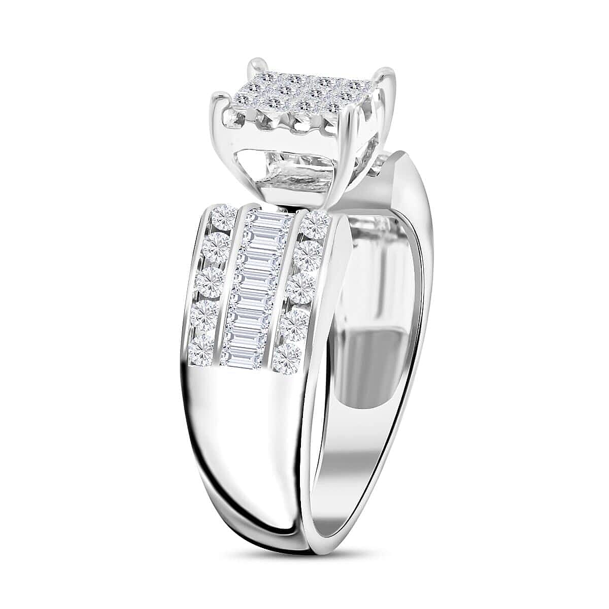I3 Diamond 1.00 ctw Ring in 14K White Gold (Size 10.0) 5.15 Grams image number 3