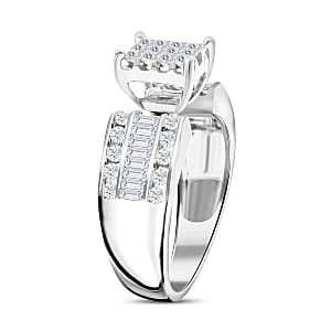 I3 Diamond 1.00 ctw Ring in 14K White Gold (Size 10.0) 5.15 Grams
