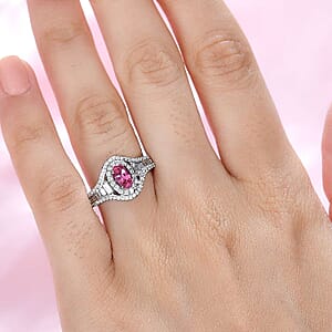 Rhapsody AAAA Mahenge Spinel and E-F VS2 Diamond 1.20 ctw Ring in 950 Platinum (Size 8.5) 6.10 Grams