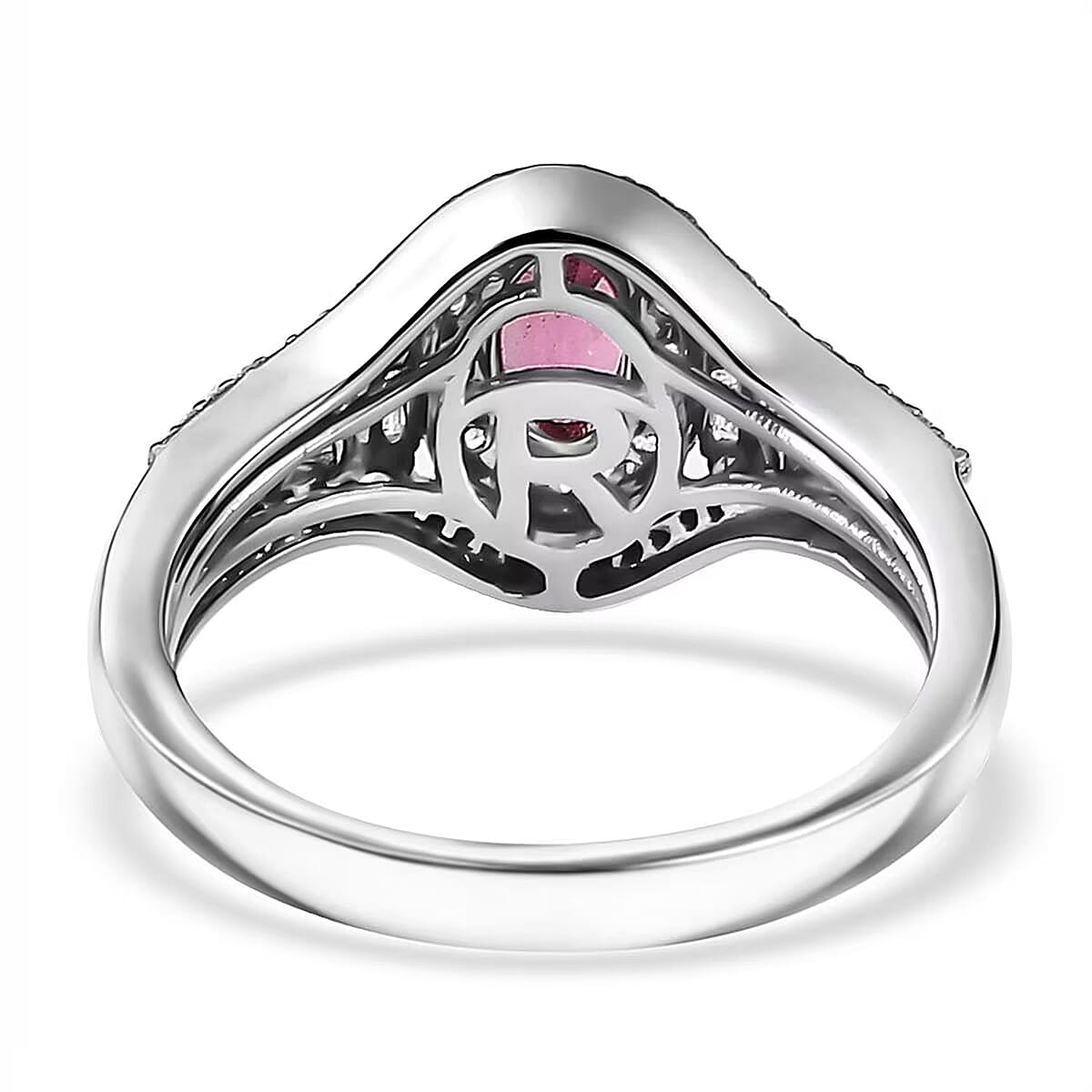 Rhapsody AAAA Mahenge Spinel and E-F VS2 Diamond 1.20 ctw Ring in 950 Platinum (Size 8.5) 6.10 Grams image number 6