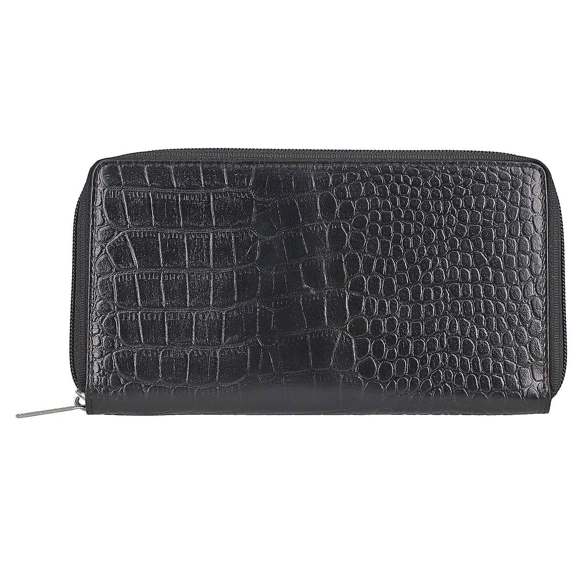 "RFID Protected 100% Genuine Leather Women's Wallet SIZE: 7.5(L)x4.5(W) inches COLOR: Black " image number 0