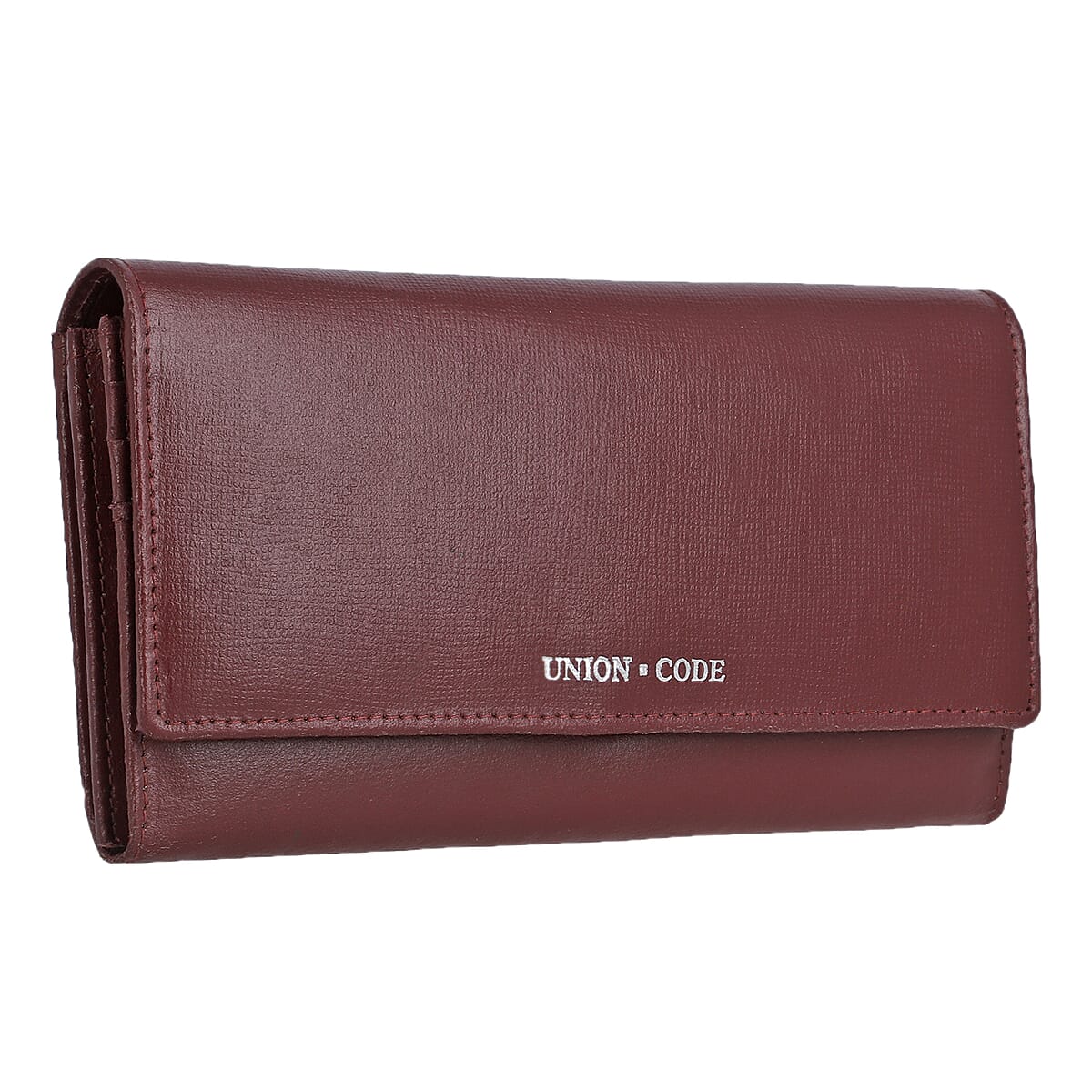 Union Code Wine Genuine Leather RFID Women's Wallet image number 5