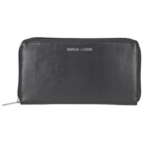 Union Code Black Genuine Leather RFID Protected Women's Wallet
