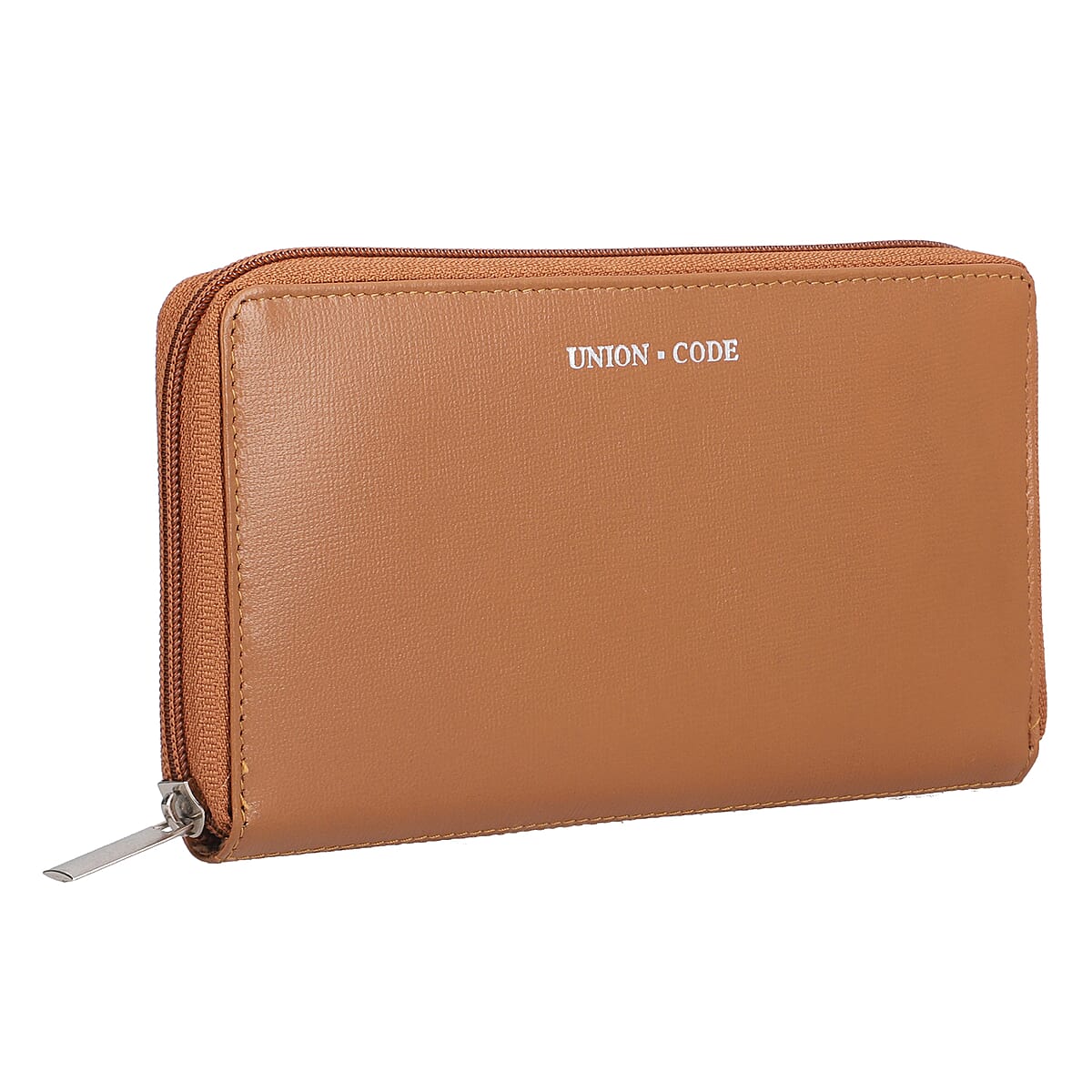 Union Code Tan Genuine Leather RFID Protected Women's Wallet image number 5