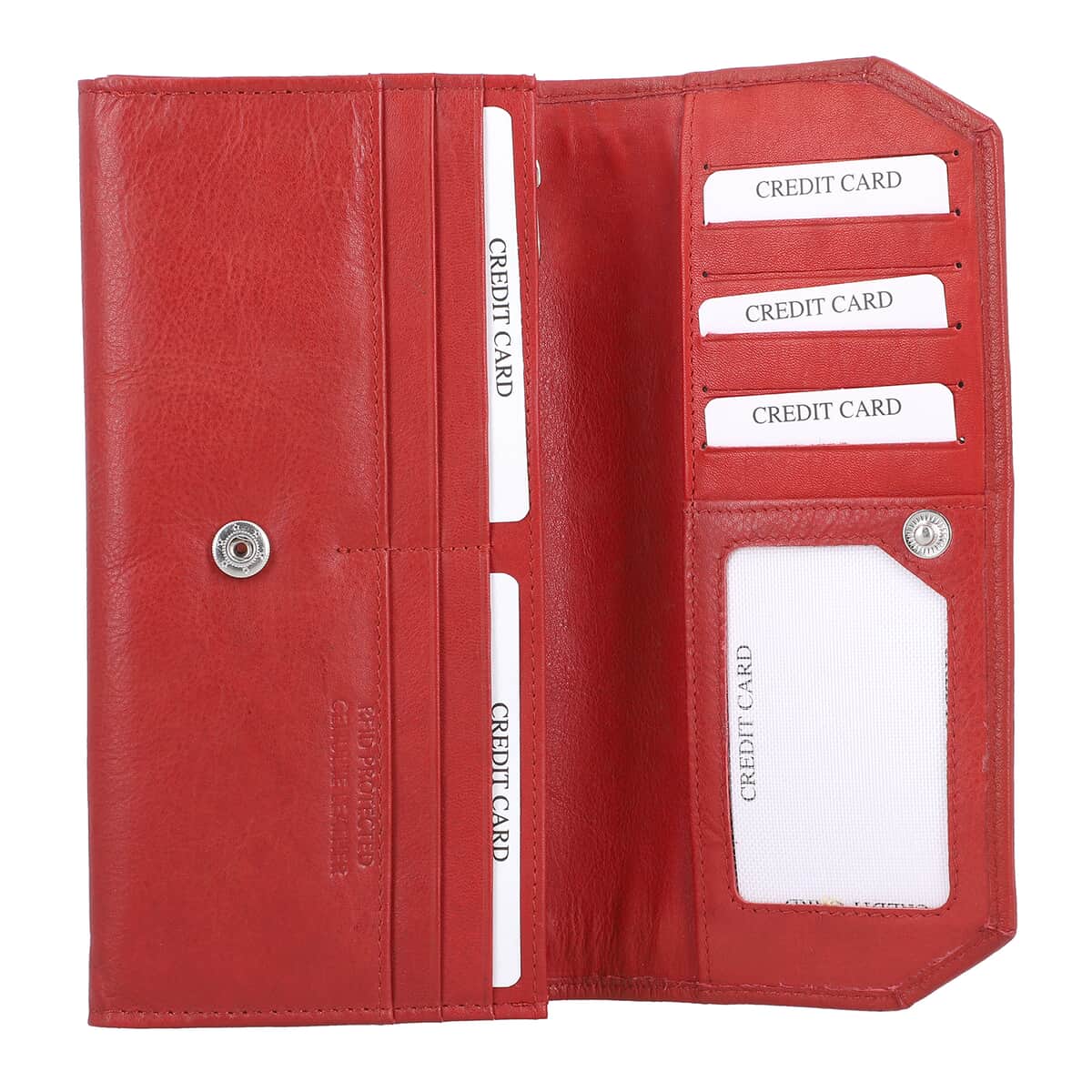 Union Code Red Genuine Leather RFID Women's Wallet image number 4