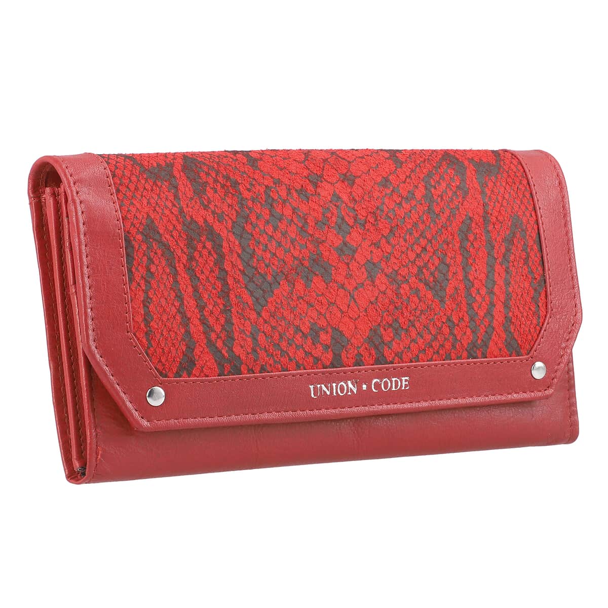 Union Code Red Genuine Leather RFID Women's Wallet image number 5