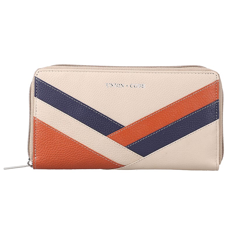 Union Code Beige RFID Protected 100% Genuine Leather Wallet for Women | Leather Purse | Card Holder | Designer Wallet