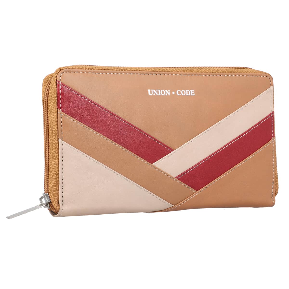 Union Code Tan RFID Protected 100% Genuine Leather Wallet for Women , Leather Purse , Card Holder , Designer Wallet image number 5