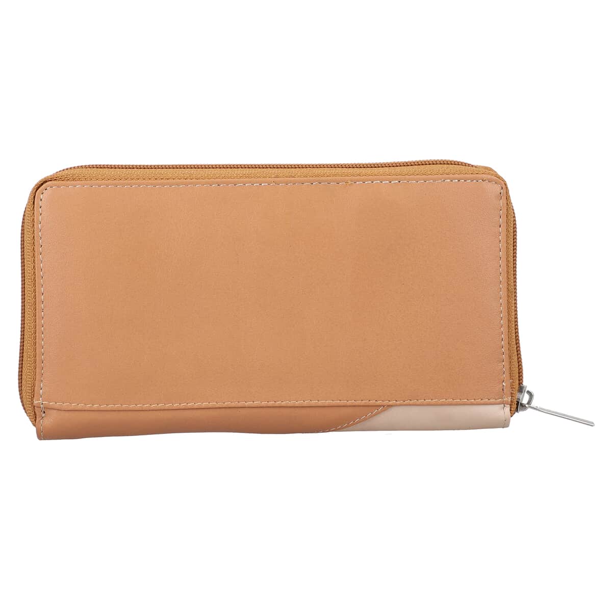 Union Code Tan RFID Protected 100% Genuine Leather Wallet for Women , Leather Purse , Card Holder , Designer Wallet image number 6