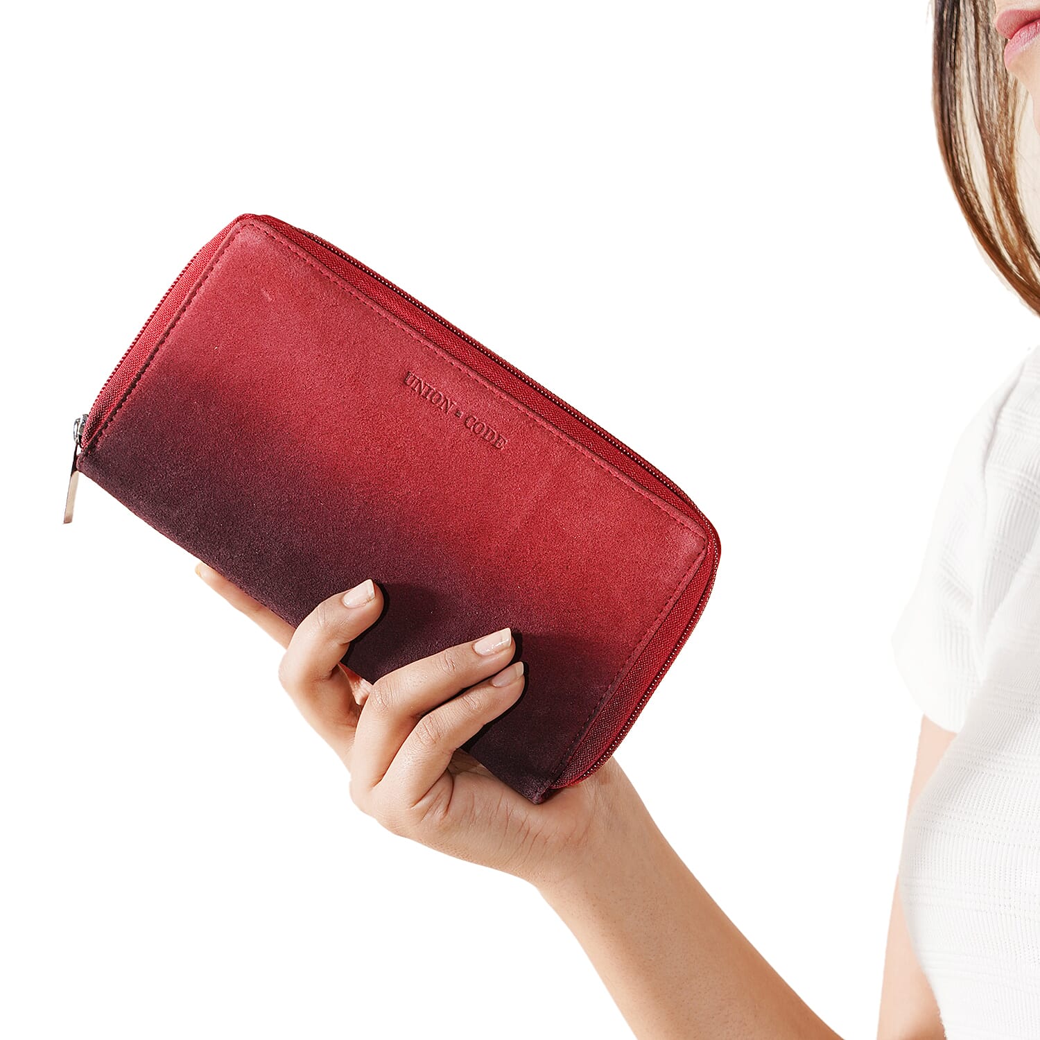 Union Code Red 100% Genuine Leather RFID Protected Women's Wallet