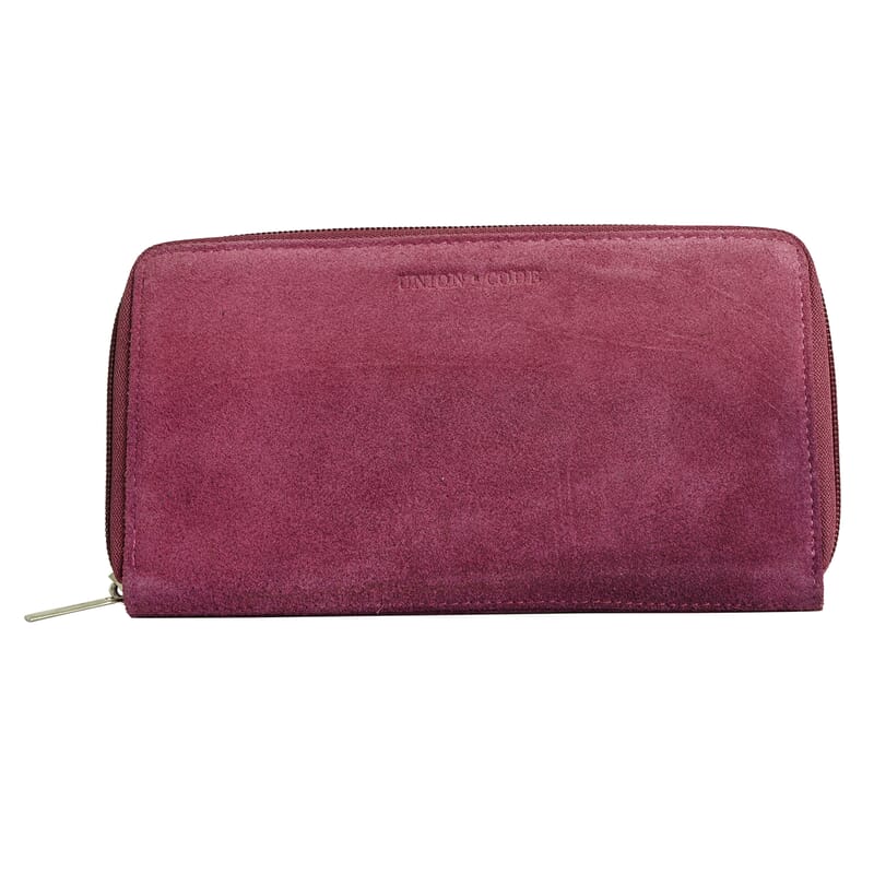 Union Code Fuchsia 100% Genuine Leather RFID Protected Women's Wallet