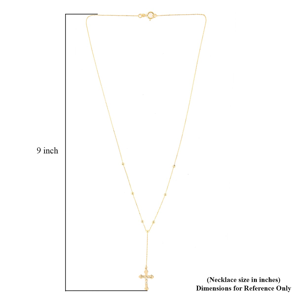 Maestro Gold Collection Italian 10K Yellow Gold 0.15mm Rosary Necklace 18 Inches 1.25 Grams image number 5