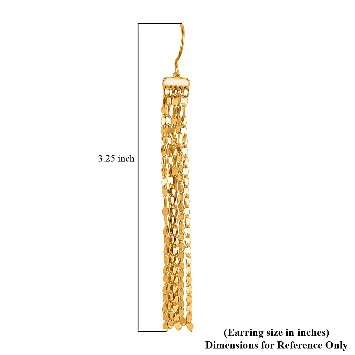 Maestro Gold Collection Italian 10K Yellow Gold Mirror Draping Earrings 1.40 Grams image number 4