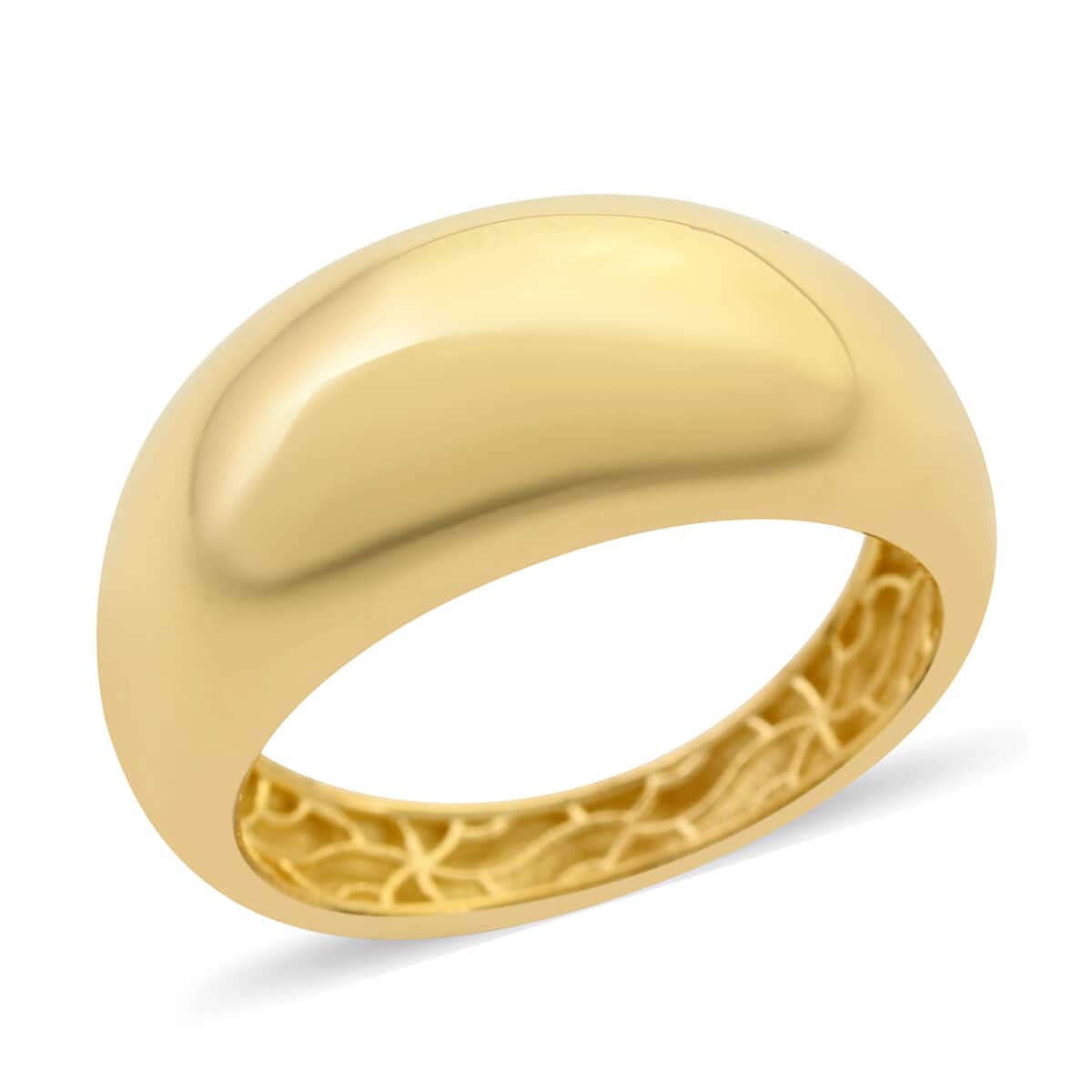 Maestro Gold Collection Italian 10K Yellow Gold Graduated Domed Ring 3 Grams image number 0