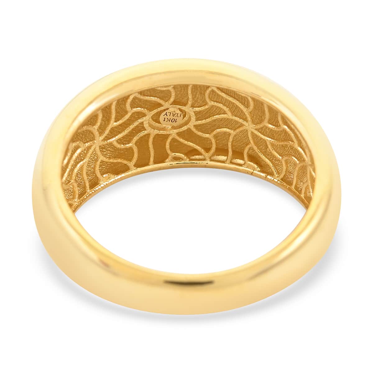 Maestro Gold Collection Italian 10K Yellow Gold Graduated Domed Ring (Size 6.0) 3 Grams image number 4