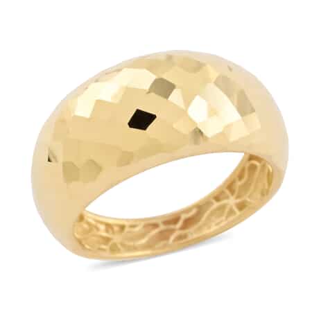 Maestro Gold Collection Italian 10K Yellow Gold Multi Cut Domed Ring (Size 6.0) 2.10 Grams image number 0