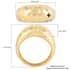 Maestro Gold Collection Italian 10K Yellow Gold Multi Cut Domed Ring (Size 6.0) 2.10 Grams image number 5