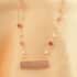 Peach Moonstone Bar Necklace 18 Inches in 14K Yellow Gold Over Sterling Silver 8.20 ctw image number 1