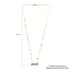 Peach Moonstone Bar Necklace 18 Inches in 14K Yellow Gold Over Sterling Silver 8.20 ctw image number 5