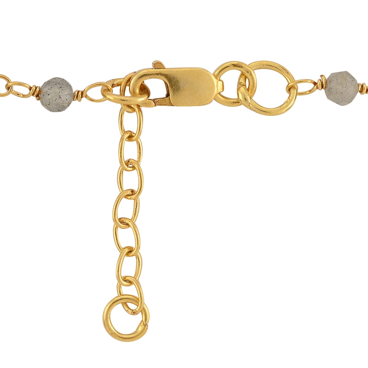 Malagasy Labradorite Necklace 18 Inches in 14K Yellow Gold Over Sterling Silver 8.55 ctw image number 3