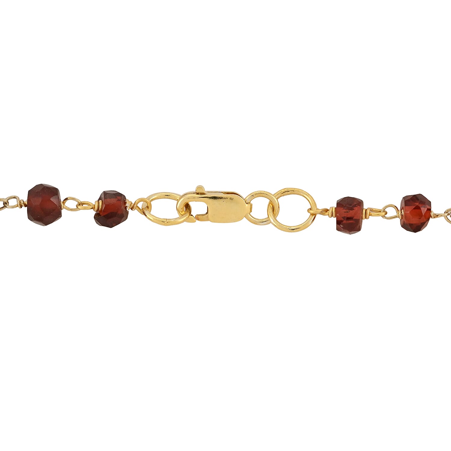 Freshwater Pearl and Mozambique Garnet Necklace 36 Inches in 14K Yellow Gold Over Sterling Silver 24.80 Grams 45.75 ctw