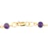 Freshwater Pearl and Amethyst Necklace 35 Inches in 14K Yellow Gold Over Sterling Silver 25.5 Grams 34.30 ctw image number 2
