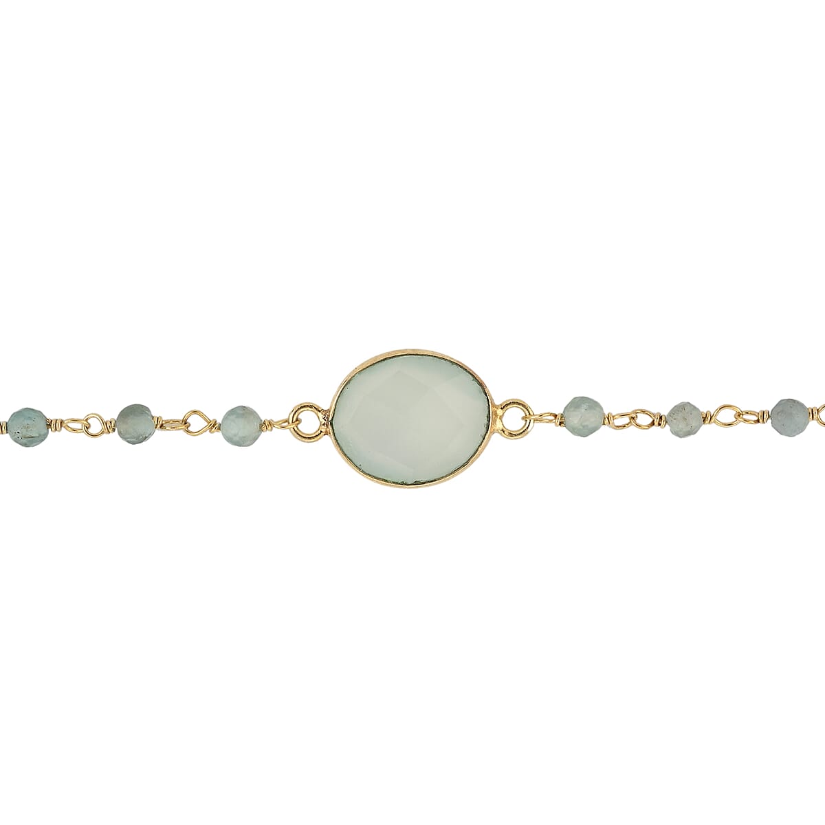 Chalcedony, Apatite Bracelet in 14K Yellow Gold Over Sterling Silver (7.00 In) 6.60 ctw image number 2